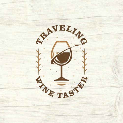 Simple logo for wine taster