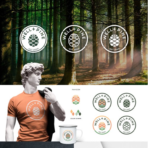 Logo proposal for Weel + Pine Fitness Blog
