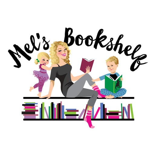 mel's bookshelf illustration