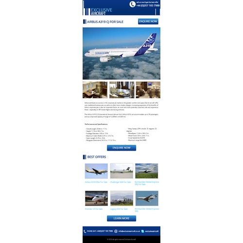Private Jet Sales Email Template