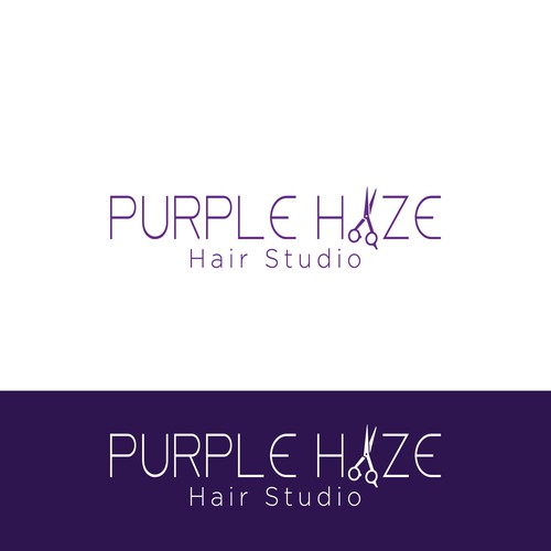 logo design for PURPLE HAZE HAIR STUDIO