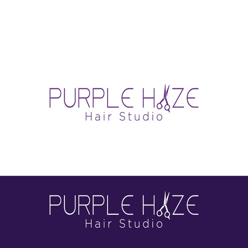 logo design for PURPLE HAZE HAIR STUDIO