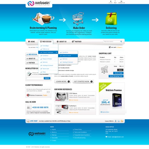 Webdesign & Icondesign for a Webdesign Company