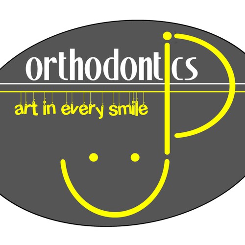 FLAT CONTEMPORARY  LOGO DESIGN  FOR A MODERN ORTHODONTIC PRACTICE treating mainly kids from ages 9 to 15 with mothers as
