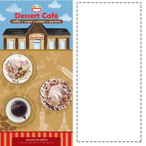 cover menu book of ice cream  cafe