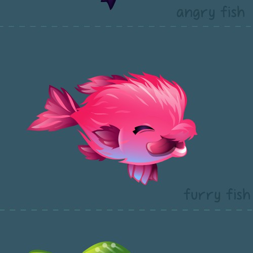 Fishes for a mobile game