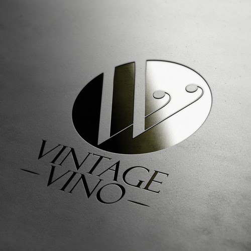 brand logo " VinoVintage " for luxury wine & Sprits retail shop