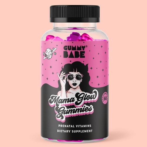 Mama Glow Gummies - Label Design