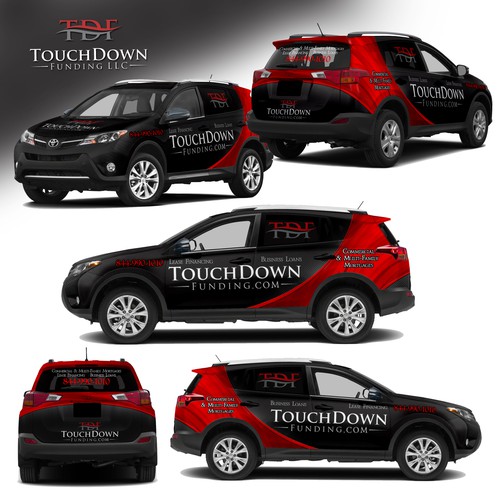 Eye Catching Full Car Wrap for TouchDown Funding; Commercial/Multi-Family Mortgages, Business Loans
