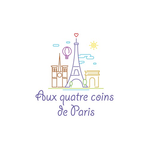 Design the logo for Aux quatre coins de Paris!