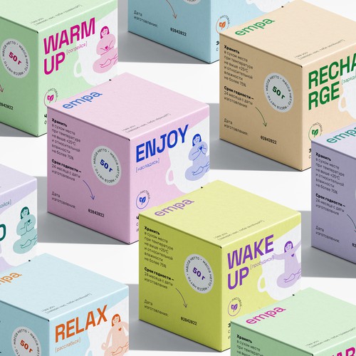 Bold colorful packaging design for tea