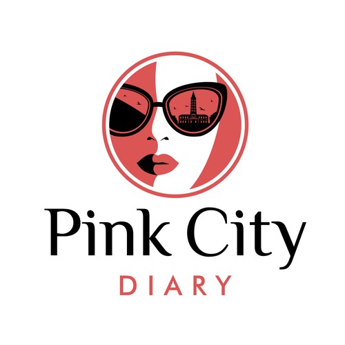 Pink City diary logo design