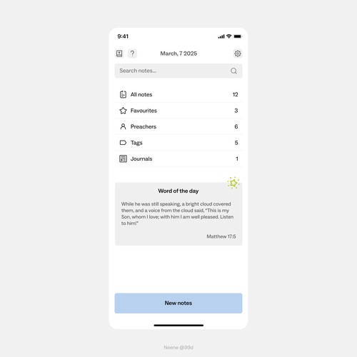 Christian note taking app