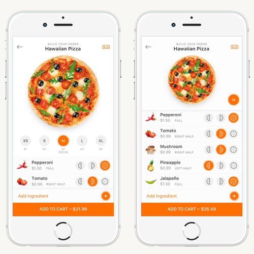 iOS Pizza Ordering App