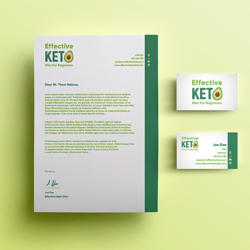 Effective KETO Diet_logo+letterhead+businesscard