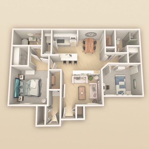 3D map of a real estate apartment