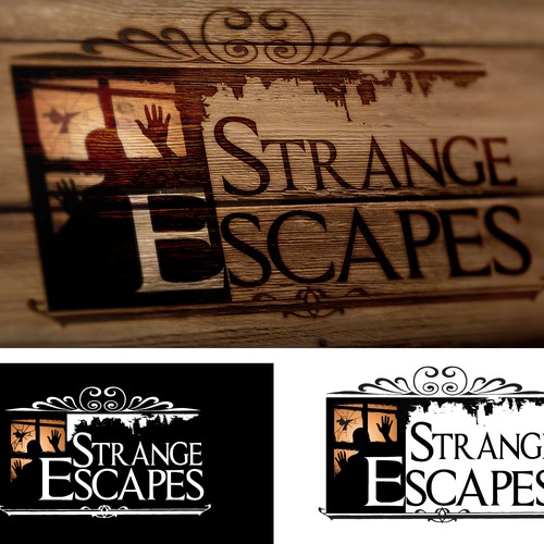 Logo design for a travel agency specializing in haunted getaways.