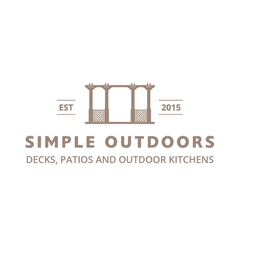 Create a stand out logo for Simple Outdoors, we build decks, patios, and outdoor kitchens.