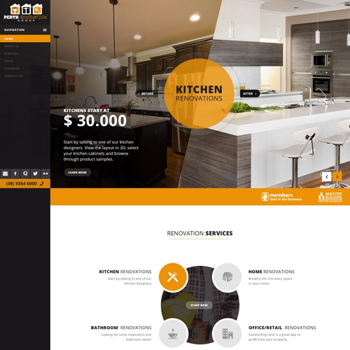 Making home renovations come to life through a simple and clear website.