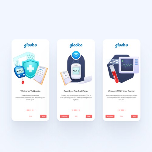 Minimalist HealthTech Mobile App UI/UX - High-Conversion Onboarding