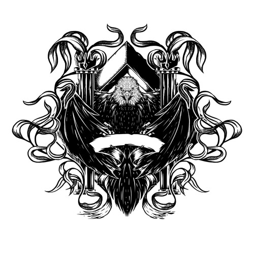 Black n White Eagle Art