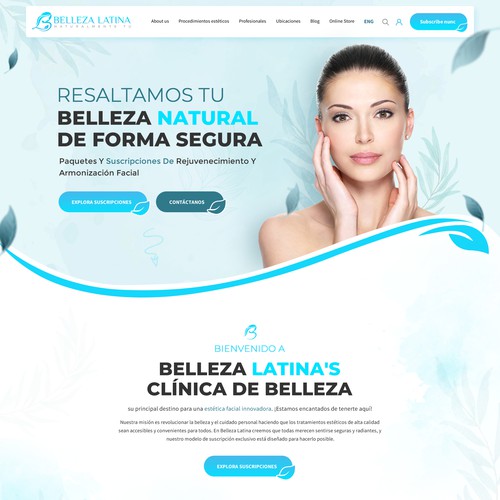 Website for Beauty Clinic Focused on Subscriptions