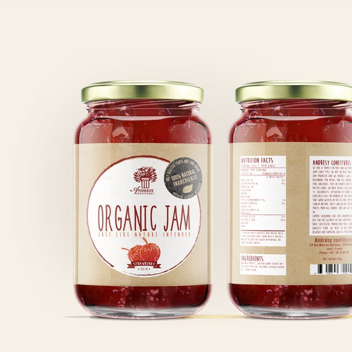 organic jam label