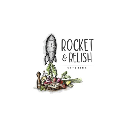 Vintage Logo for Rocket & Relish