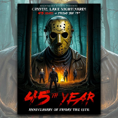 riday the 13th poster for 45 year anniversary convention