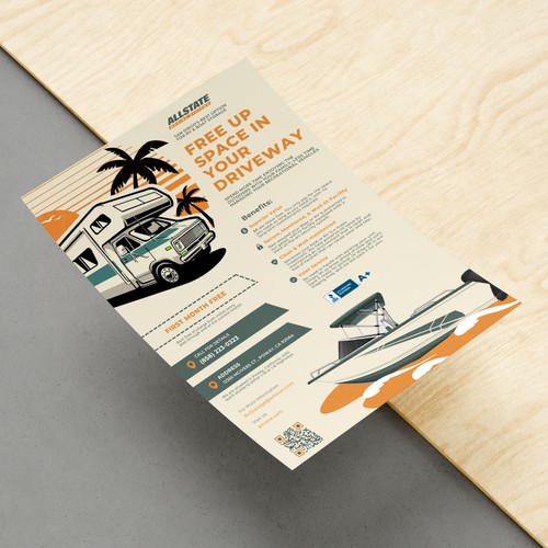 Flyer advertising RV and Boat storage