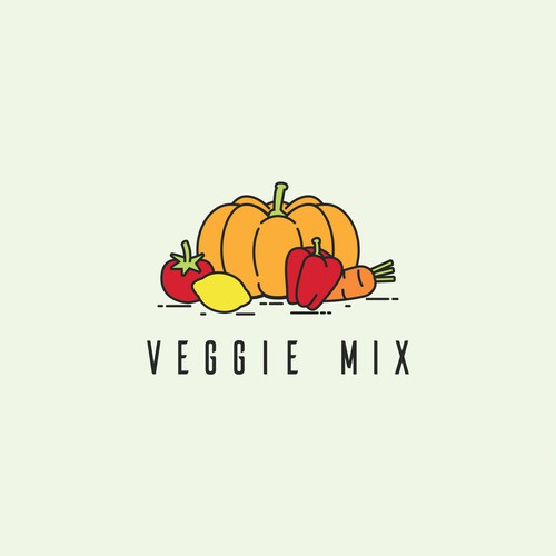 Straight forward logo for veggie mix
