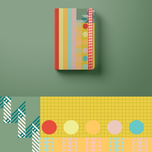 notepad colourful pattern design 