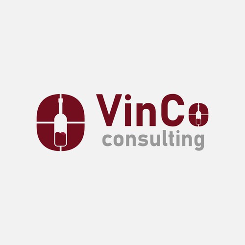 logo concept for vinco consulting wine