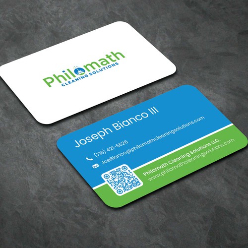 Clean and minimalist business card design.