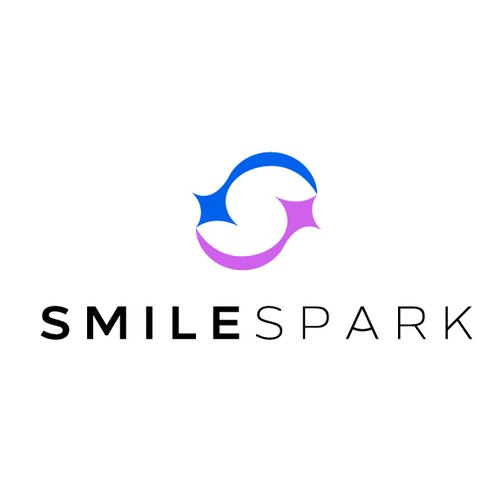 simple, clean Letter S like Smile and Spark