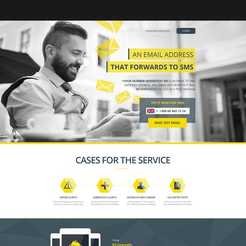 Landing page design 