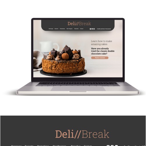Elegant Cake Website Concept