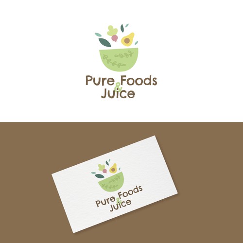 Logo for an organic café/juice bar