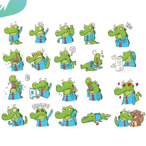 Crocodile emoticons