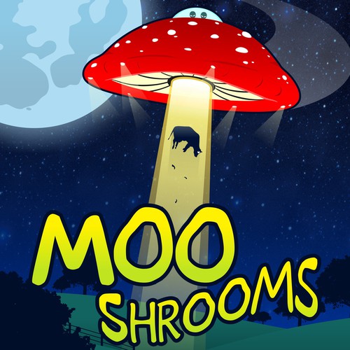 Mushroom UFO background