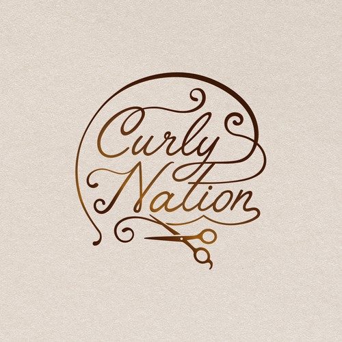 Logo for women's curly hairs salon