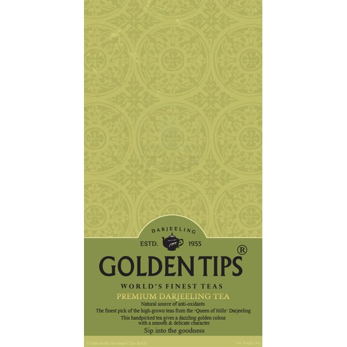 'TEA BAG CARTON DESIGN' for Golden Tips Teas | Prize GURANTEED