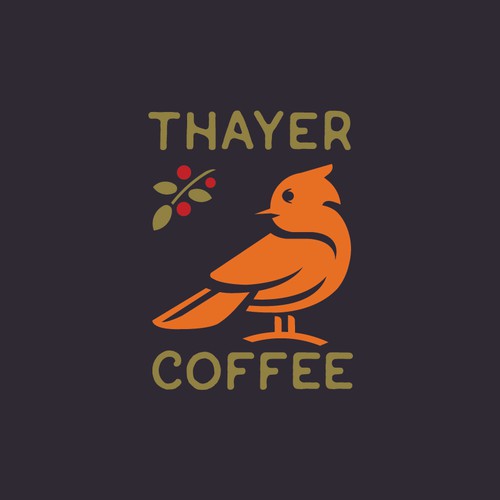 Simple bird representation for a coffee company 