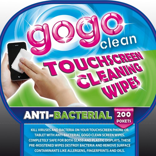 Touchscreen Cleaning Wipe Jar Packaging