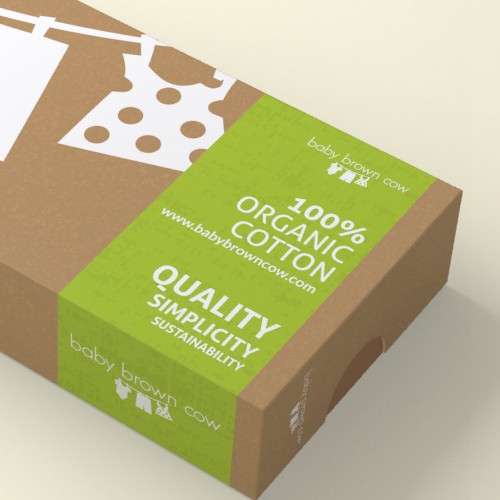 100% Organic Baby Clothing Packaging Design