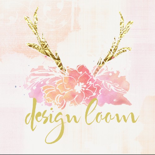 Create a elegant modern logo for a earthy hippie event design company, designLOOM.