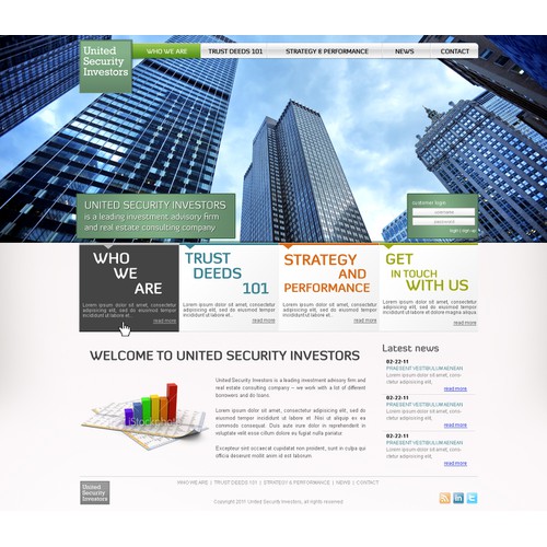 Website Design: United Security Investors (Financial Advisors) 