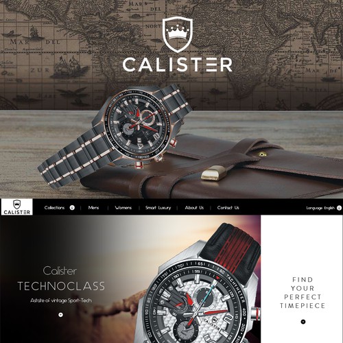 Calister - Website for Fashion Watch Company