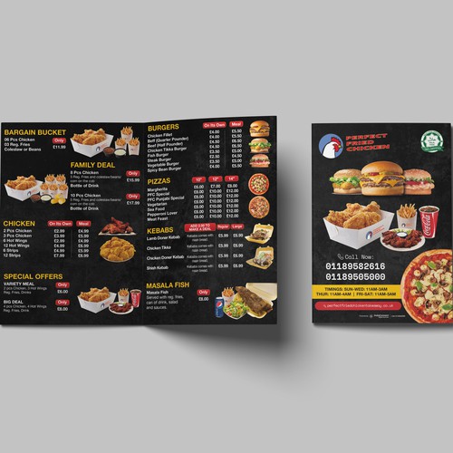 Food Menu Design for Restaurant Cafe