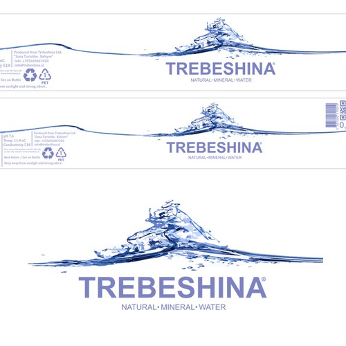 CREATE A PREMIUM LABEL DESIGN FOR TREBESHINA WATER BOTTLES